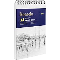 Deli Multi-Media A3 Hard Cover Sketch Book 160gsm 40 Sheets Top